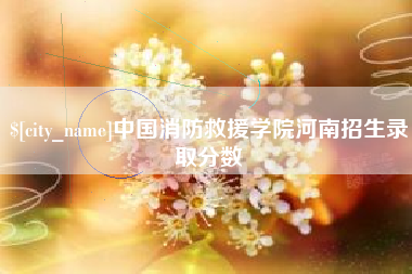 沅江中国消防救援学院河南招生录取分数