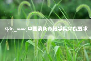 沅江中国消防救援学院体能要求