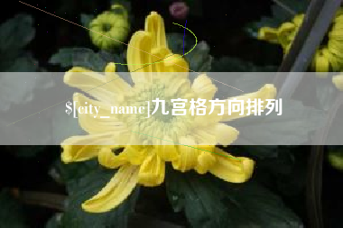 沅江九宫格方向排列
