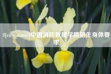 沅江中国消防救援学院招生身体要求