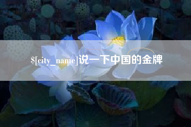 沅江说一下中国的金牌