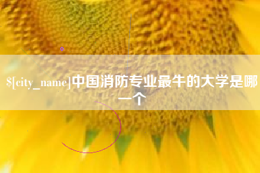 沅江中国消防专业最牛的大学是哪一个