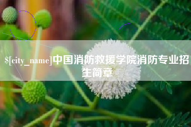 沅江中国消防救援学院消防专业招生简章