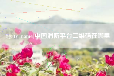 沅江中国消防平台二维码在哪里