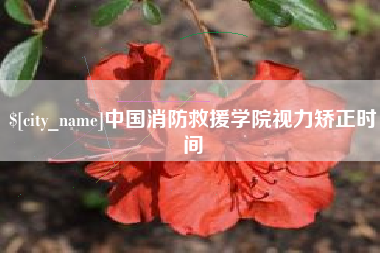 沅江中国消防救援学院视力矫正时间