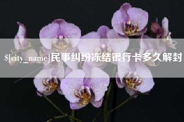 沅江民事纠纷冻结银行卡多久解封