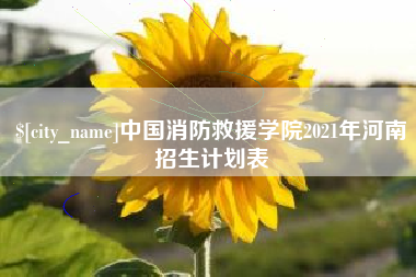 沅江中国消防救援学院2021年河南招生计划表