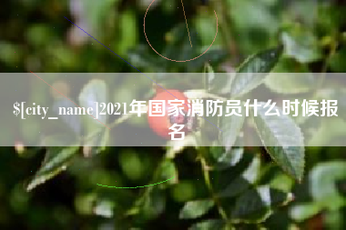 沅江2021年国家消防员什么时候报名