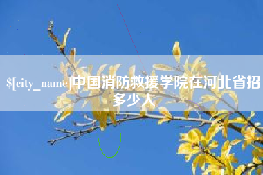 沅江中国消防救援学院在河北省招多少人