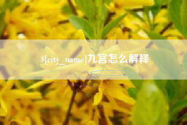沅江九宫怎么解释