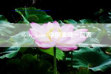 沅江中国金牌一览表