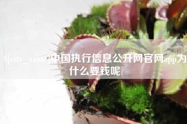 沅江中国执行信息公开网官网app为什么要钱呢