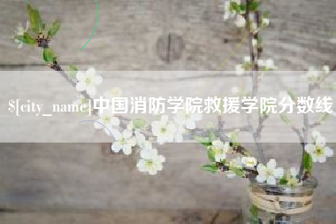 沅江中国消防学院救援学院分数线