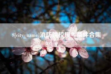 沅江消防院校报考条件合集